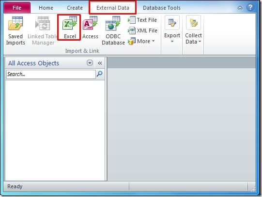 Access 2010: Importar planilha do Excel 2010