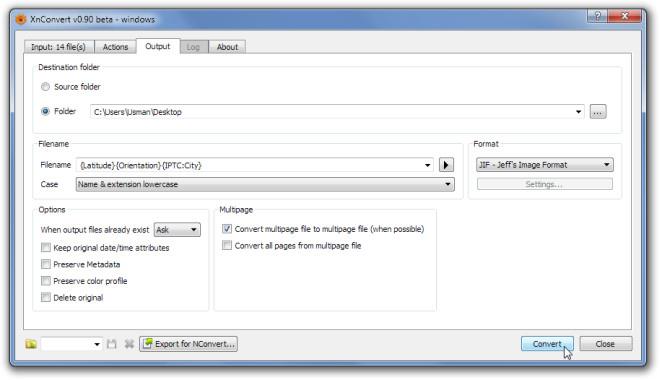 XnConvert – 套用效果並轉換影像檔案格式