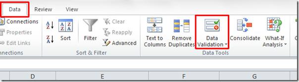 Excel 2010: Lista de Validação de Dados
