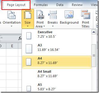 Convertire il foglio di lavoro Excel in carta millimetrata