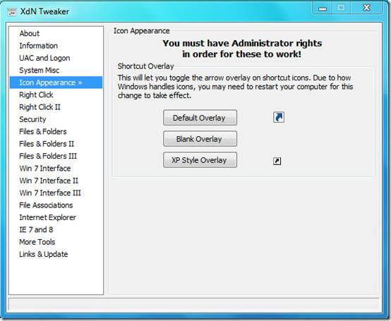 Ajustarea Windows 7 cu XdN Tweaker