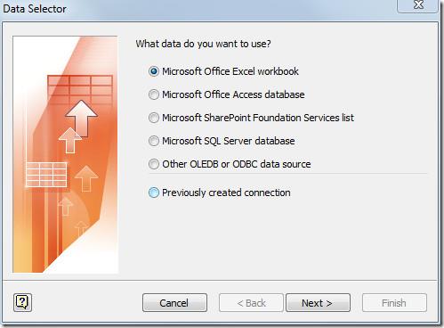 Crie diagramas no MS Visio 2010 vinculando planilhas do Excel
