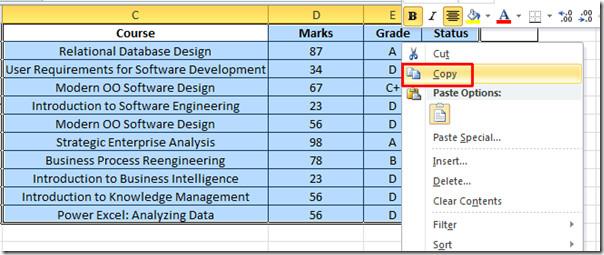 將 Excel 2010 中的資料表嵌入 Word 文件