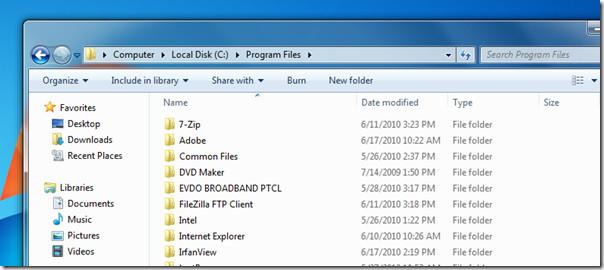 Windows 7 エクスプローラーに「1 つ上のレベルへ」または「クリックして戻る」ボタンを追加する