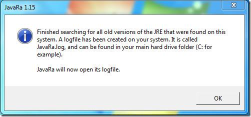 Como remover arquivos antigos redundantes do Java Runtime