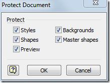 Schützen Sie Dokumente und Formen in Visio 2010 Schützen Sie Dokumente und Formen in Visio 2010