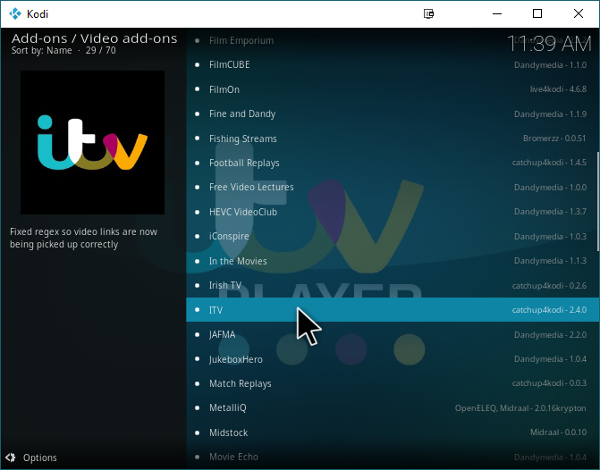 ITV Player Kodiアドオン - iTV Playerのインストール方法とガイドツアー