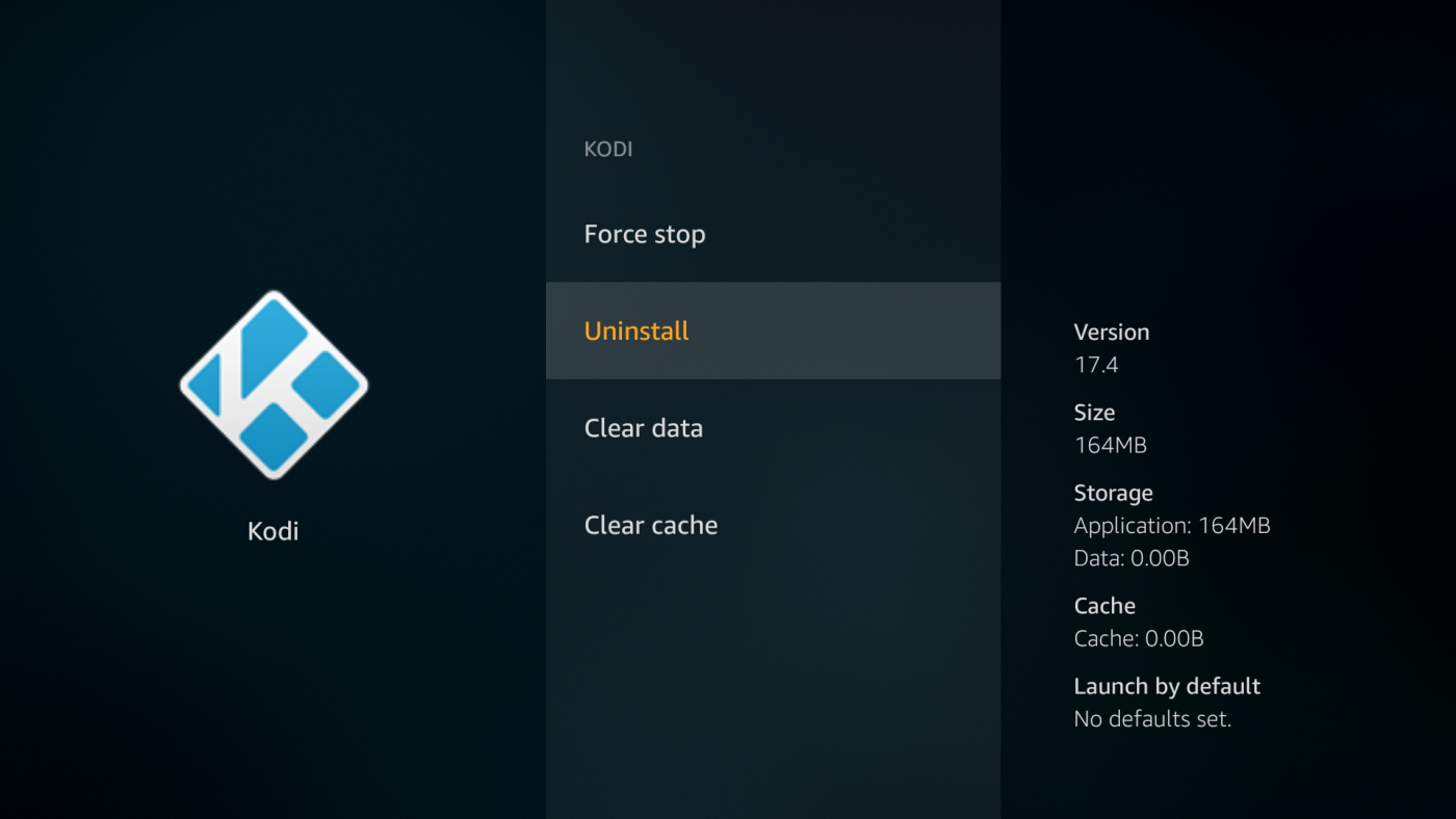 Amazon Fire StickまたはFire TVからKodiをアンインストールする方法