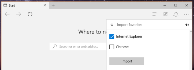 Habilitar Barra de Favoritos e Importar Favoritos no Navegador Edge (Windows 10)