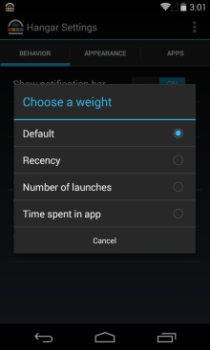 Hangar – เข้าถึงแอปที่ใช้บ่อยจากลิ้นชักการแจ้งเตือน
