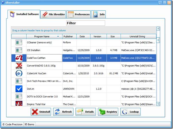 Uberstaller – Vollständiges Deinstallationsprogramm und Spurenentferner