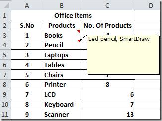 Inserir comentários no Excel 2010 Inserir comentários no Excel 2010