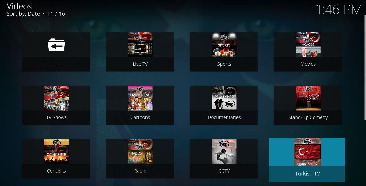 Instalar el complemento UK Turk Playlists para Kodi, fuentes y repositorios en funcionamiento