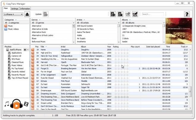 CopyTrans Manager to alternatywa dla iTunes do zarządzania muzyką w urządzeniach iDevice CopyTrans Manager to alternatywa dla iTunes do zarządzania muzyką w urządzeniach iDevice
