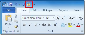Word 2010 鎖定文檔