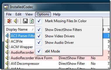 Encuentre controladores de códecs de audio y filtros DirectShow instalados