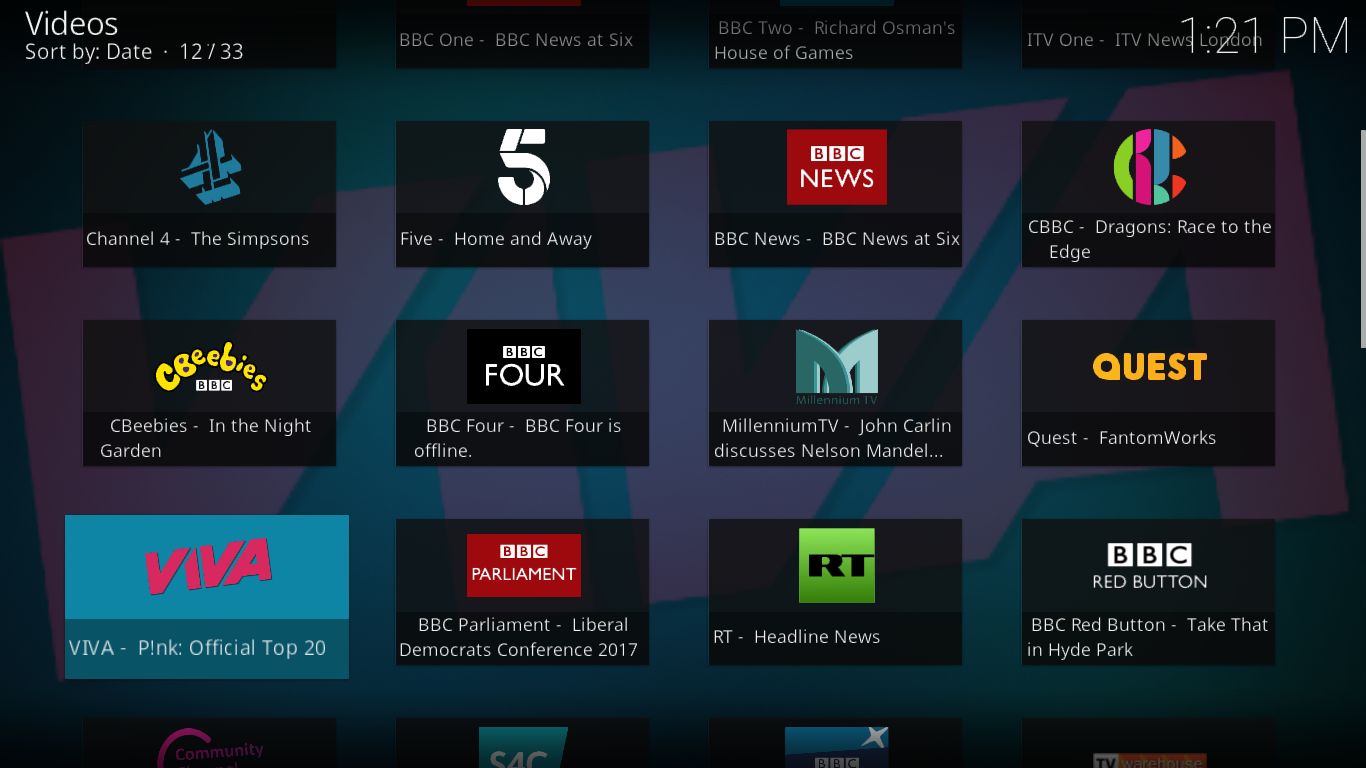 TVCatchup.com Componente aggiuntivo Kodi: guarda la TV britannica e tutti i principali canali del Regno Unito