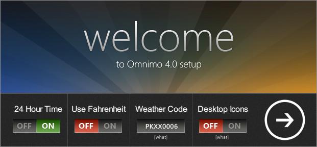 Получите начальный экран Windows 8 на Windows 7 со скином Omnimo Rainmeter