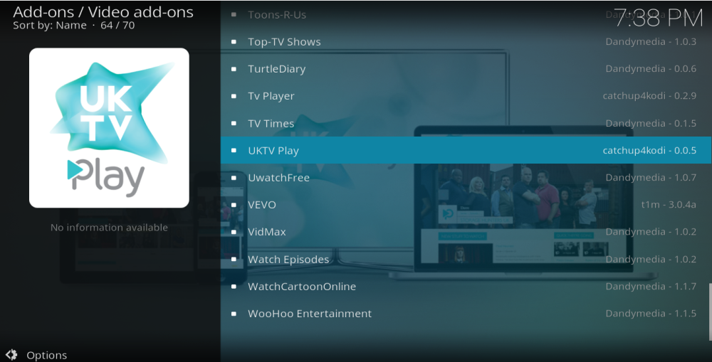 KodiでUKTV Play：UKTV Playアドオンのインストール方法、クイックガイド