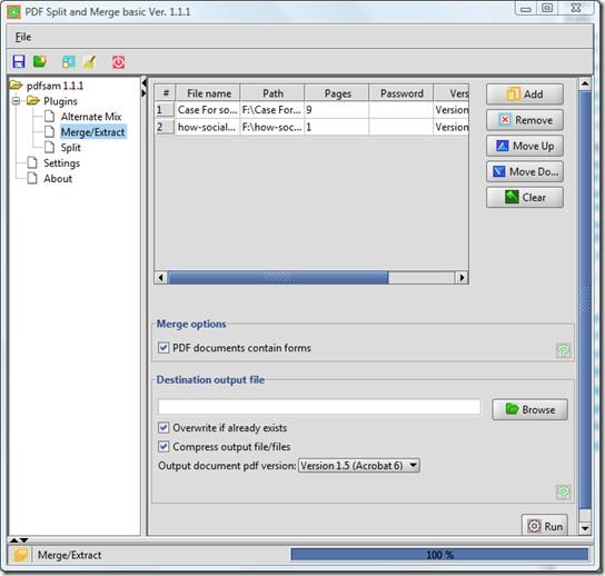 So kombinieren (mischen), führen und teilen Sie PDF-Dateien mit PDFSam