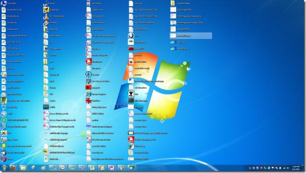 Windowsデスクトップアイコンをエクスプローラーのリストビューに変更する