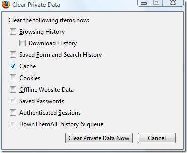 Windows에서 Firefox 캐시 파일 및 폴더