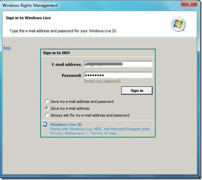 Outlook 2010: Gerenciamento de Direitos de Informação