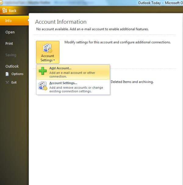 如何使用 Microsoft Outlook 2010 設定 GMail 帳戶