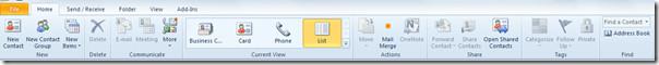 Outlook 2010 通訊錄聯絡人使用者指南