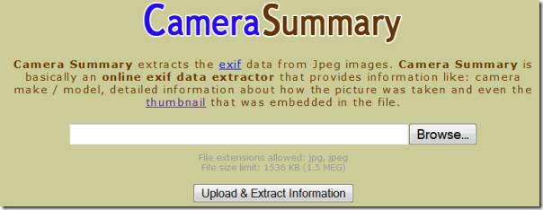 Ver información completa de metadatos EXIF de cualquier imagen JPEG en línea Ver información completa de metadatos EXIF de cualquier imagen JPEG en línea