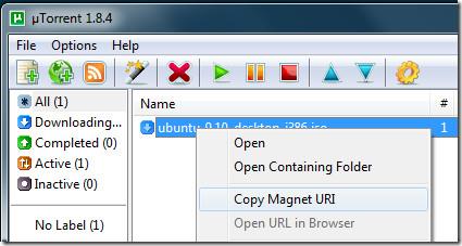 Erstellen Sie Torrent-Magnet-Links mit uTorrent und Magnetizer