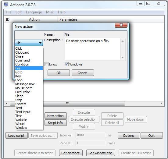 Actionaz ile Klavye ve Fare Tıklamalarını Taklit Edin Actionaz ile Klavye ve Fare Tıklamalarını Taklit Edin