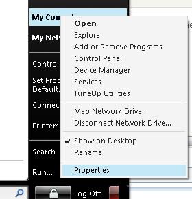 Systeemherstel uitschakelen in Windows 7 / Vista / XP