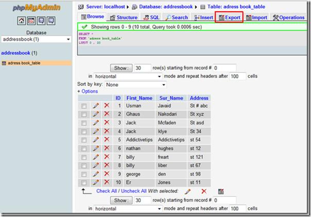Importuj bazę danych MySQL z phpMyAdmin do MS Access Importuj bazę danych MySQL z phpMyAdmin do MS Access