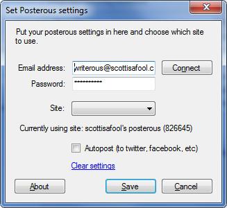 النشر إلى Posterous من Windows Live Writer