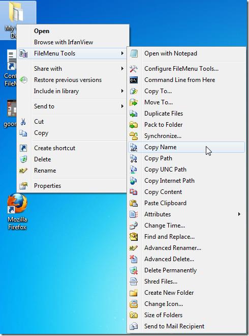 أدوات قائمة الملفات: ميزات قائمة السياق المتقدمة لنظام التشغيل Windows 7 64 بت