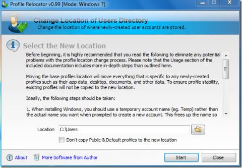 Tukar Direktori Profil Pengguna Lalai Windows