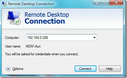 Windows 7でリモートデスクトップ接続を使用する