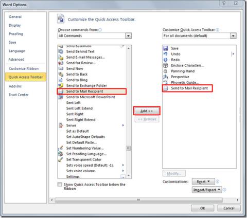 Hantar Dokumen Word 2010 Terus Kepada Penerima Mel melalui Outlook 2010