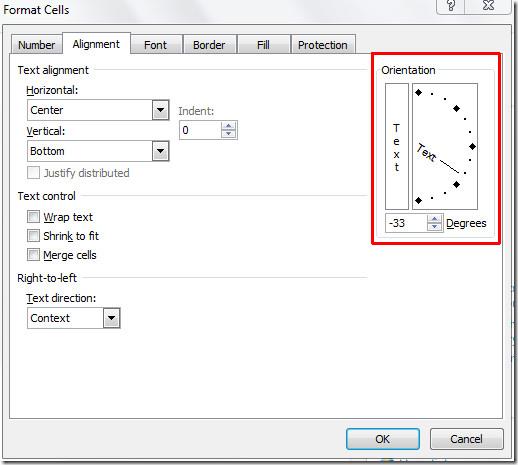 Excel 2010: Hücredeki Metnin Yönünü Değiştirme