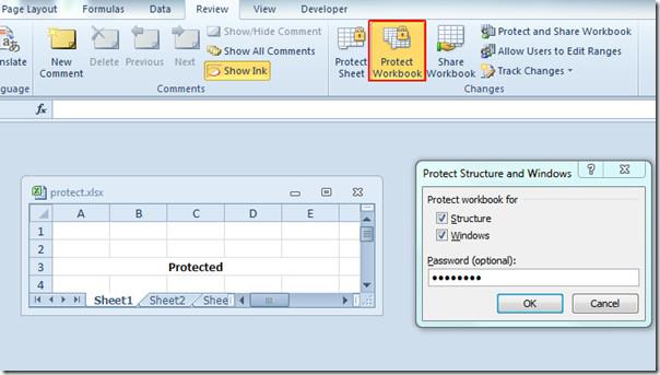 Excel 2010：密碼保護電子表格