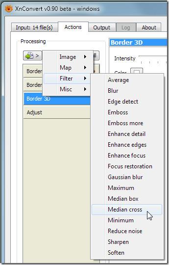 XnConvert – エフェクトを適用し、画像ファイル形式を変換する