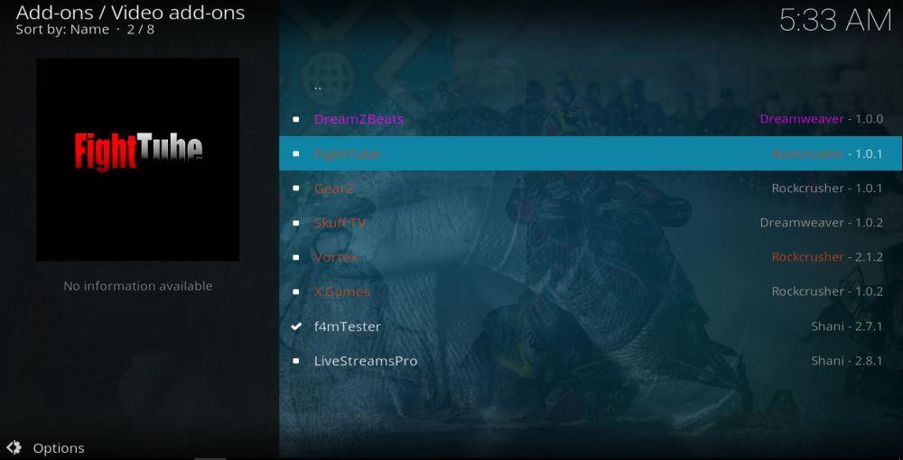 FightTube Kodi 插件 – 格鬥運動的絕佳插件 FightTube Kodi 插件 – 格鬥運動的絕佳插件