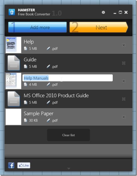Convierte archivos de libros electrónicos a cualquier dispositivo con Hamster Free eBook Converter