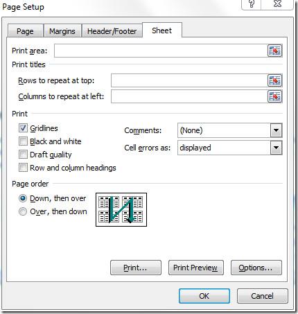 Excel 2010: グリッド線の変更、削除、印刷