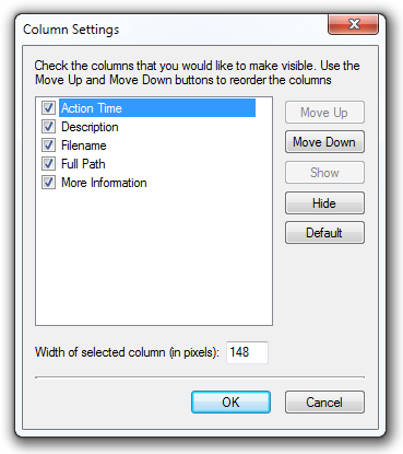 LastActivityView で PC で実行されたすべてのアクションのログを表示する