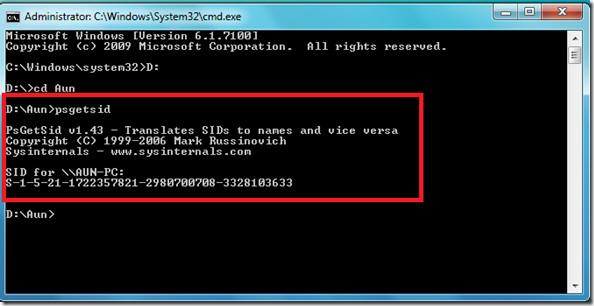 Scopri il SID (Security Identifier) ​​di Windows 7/2008