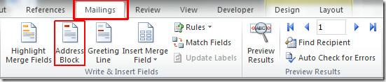 Mala direta do Word 2010