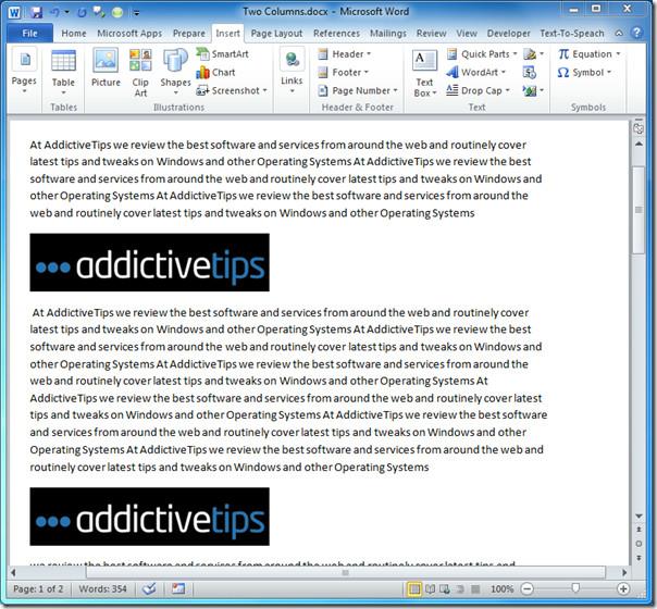 Word 2010: In Spalten schreiben (Magazin-Look) Word 2010: In Spalten schreiben (Magazin-Look)