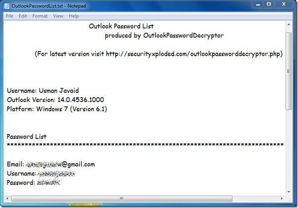 使用 OutlookPasswordDecrypter 還原 Outlook 密碼